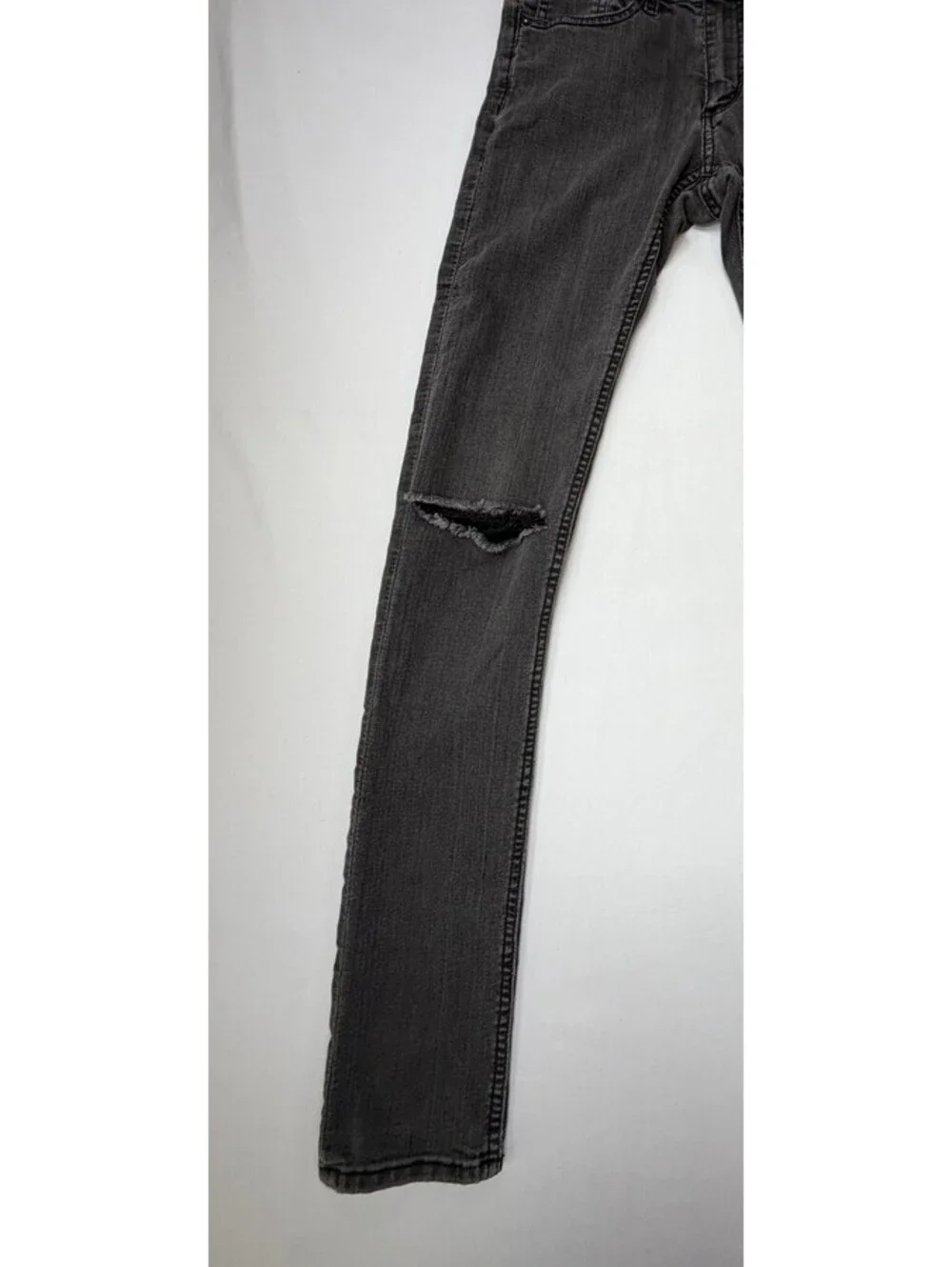 Divided by H&M Men's Super Skinny Jeans Distressed Slim Fit Stretch Size 28 Grey